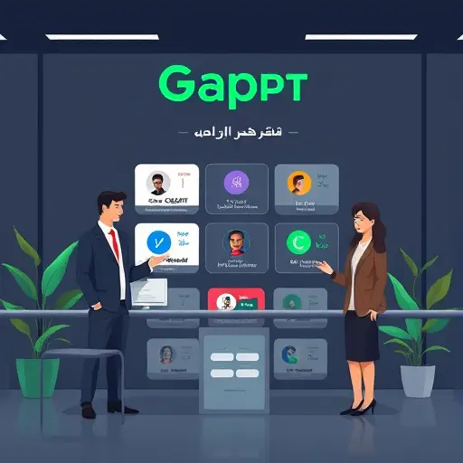modern illustration of GapGPT platform showcasing AI model tiles (ChatGPT, Claude, Gemini)
