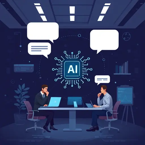 abstract philosophical chat illustration: