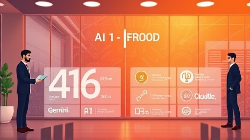 cartoon-style comparison chart, AI logos for Gemini, GPT-4