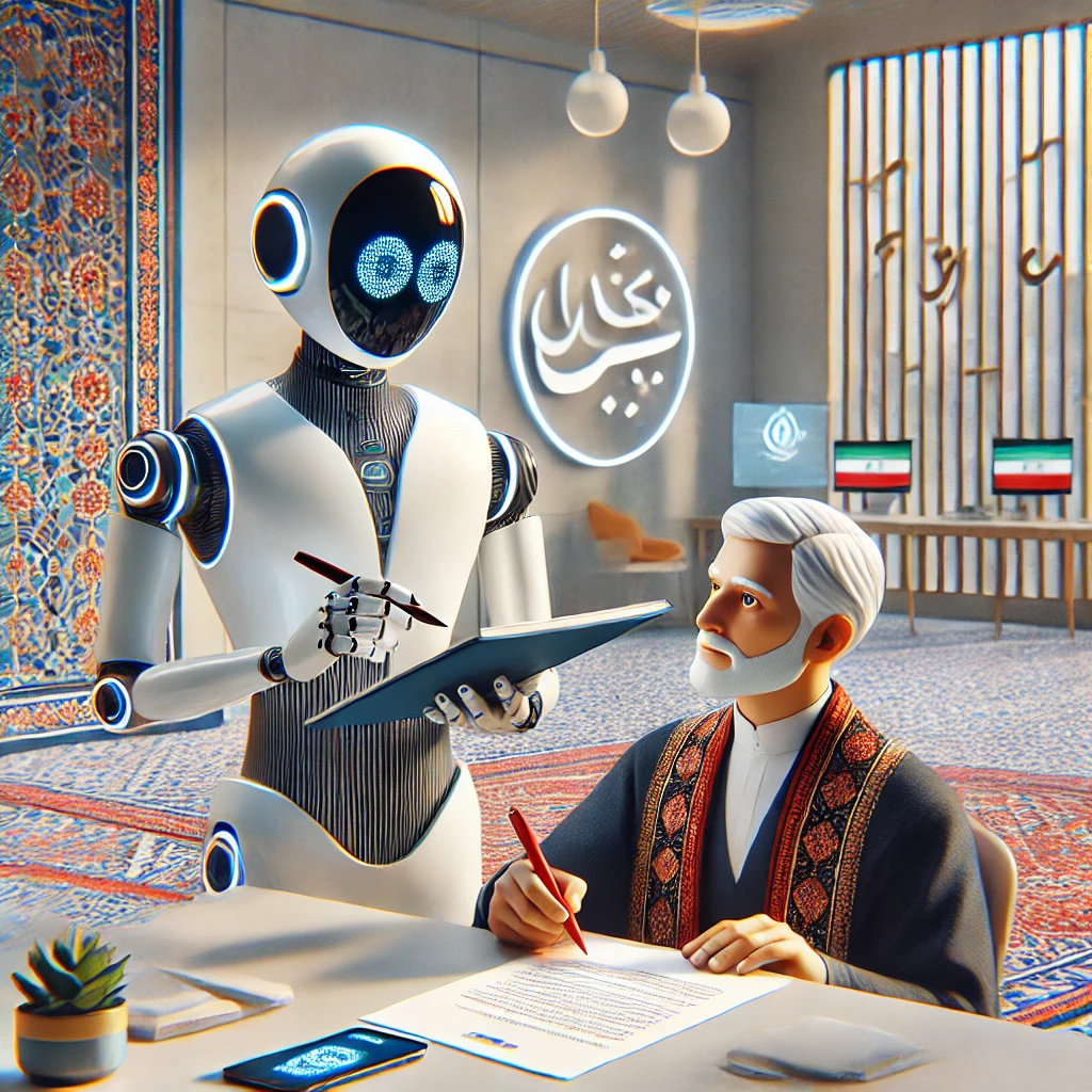 modern animated illustration of an AI assistant reviewing and improving a student'