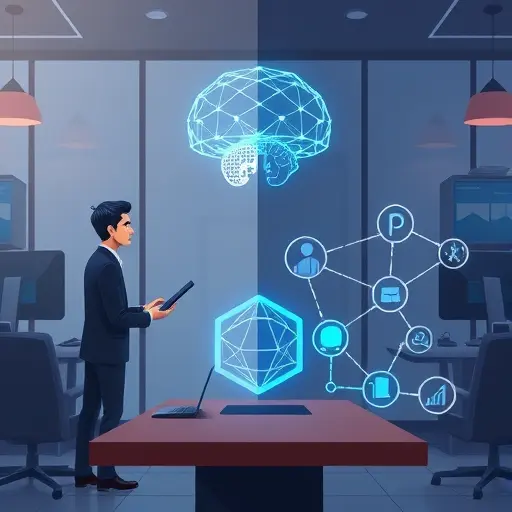 animated illustration comparing AI (umbrella concept) and machine learning (core algorithms)
