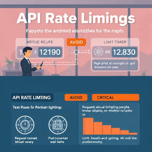 animated infographic illustrating API rate limiting:
