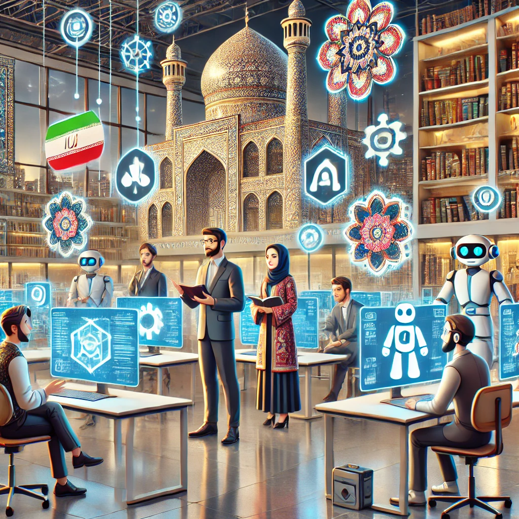 detailed illustration of AI-