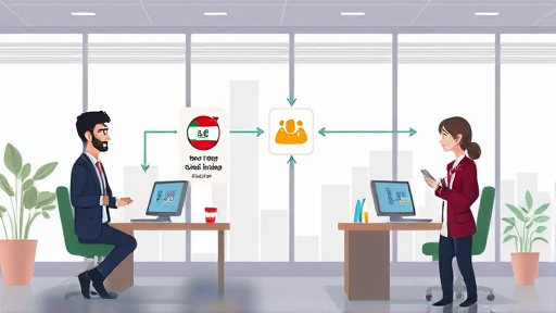 animated flowchart showing app sending user data to GapGPT AI API, receiving segmented results, color highlights, cartoon style, minimal design, no text
