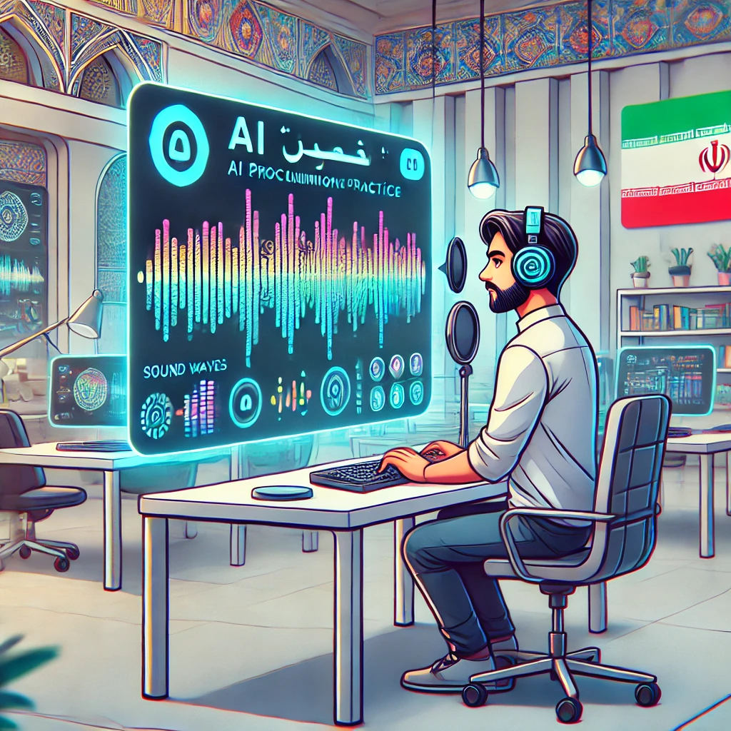 animated illustration of an AI-