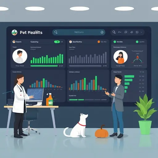 medical-style pet health monitoring board with symptom trackers (appetite, water, stool)