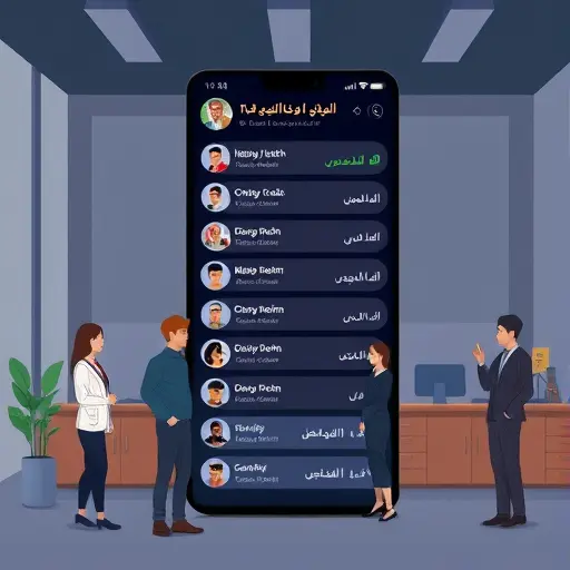 mobile-; cartoon style; dark theme; professional; text-free