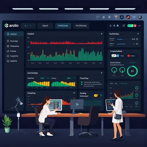 modern dark UI dashboard showing A/B audio previews, waveform thumbnails, SSML snippets, and export settings; clean illustration, tech style, text-free