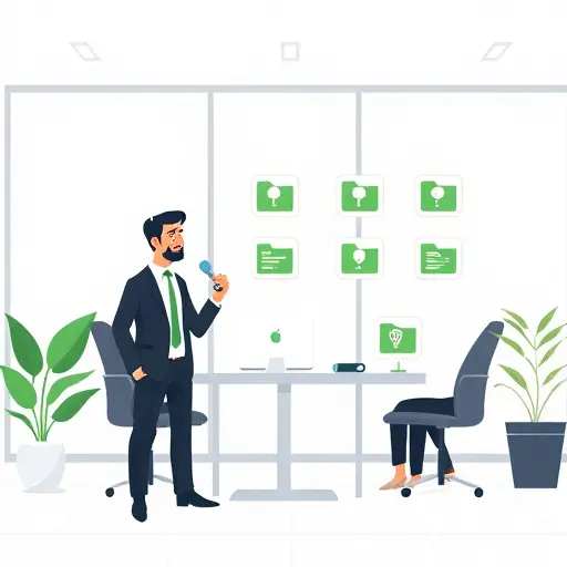 abstract illustration of brand voice library:#94d3a2