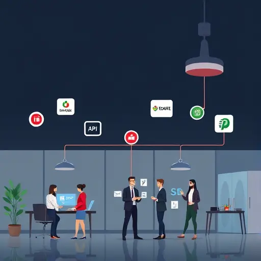 illustration of secure API integration pipeline for banking MLOps, compliance-friendly architecture, dark theme, clean vector design, no text
