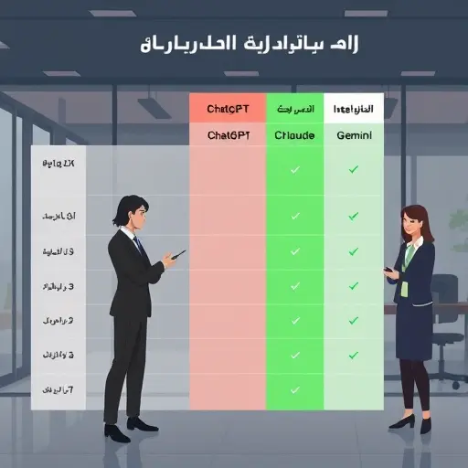 clean animated comparison chart of AI diet bots (ChatGPT, Claude, Gemini)