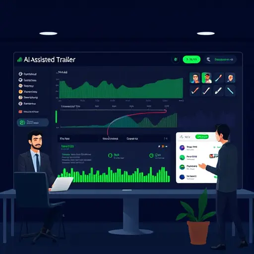 animated dark-mode dashboard showing AI-