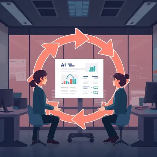 animated feedback loop illustration for AI-