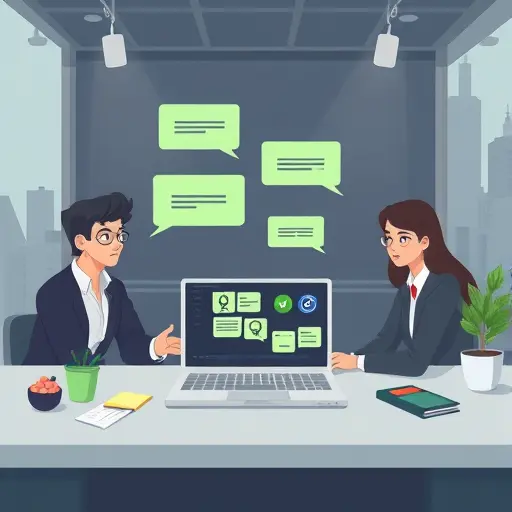 animated scene of prompt crafting:(no text)