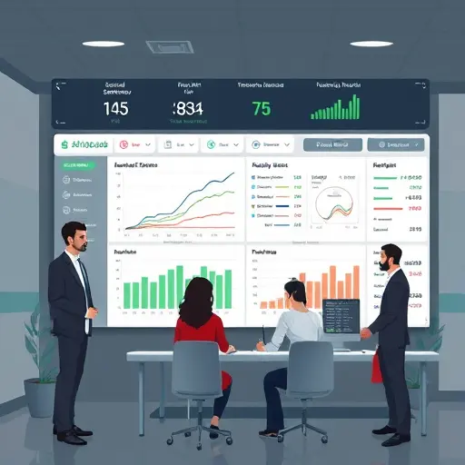illustration of a hospital risk stratification dashboard, with ML curves for survival analysis, calibration plots, SHAP feature importance icons, dark UI, green highlights