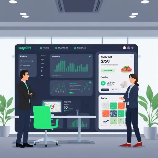 animated illustration of an Iranian AI platform (GapGPT)