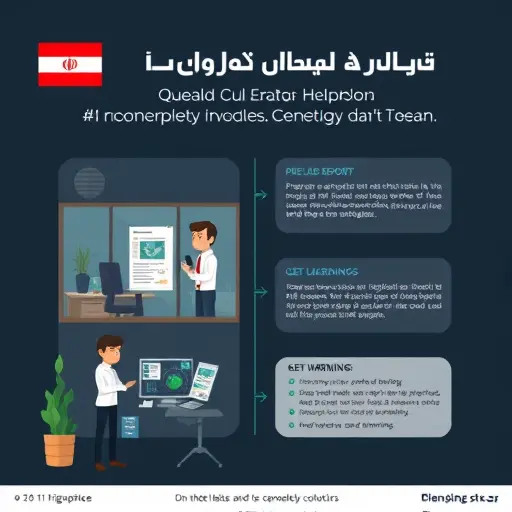 step-by-step animated infographic showing four steps: prepare lab report, upload to AI platform, get analysis, see warnings, dark theme, green accents, clean layout, text-free