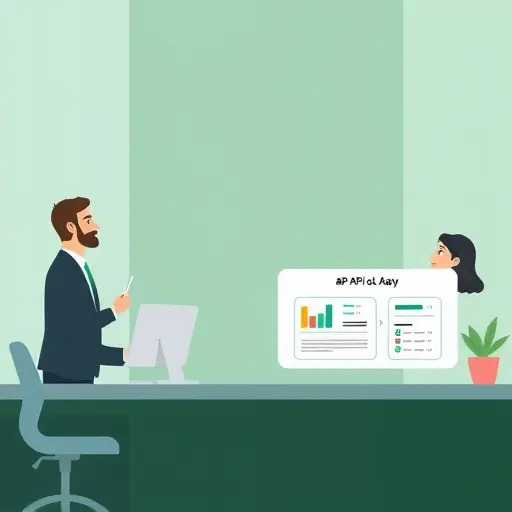modern RESTful API interaction flow, animated server-