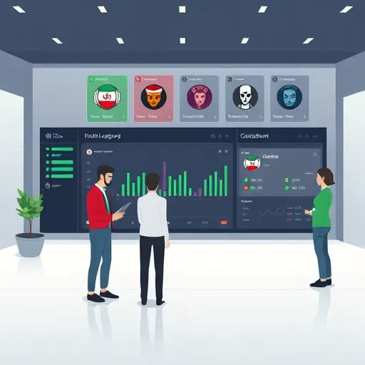 clean animated illustration of an Iranian AI platform dashboard, dark theme UI with green accents, showing multiple AI model cards (ChatGPT, Claude, Gemini)