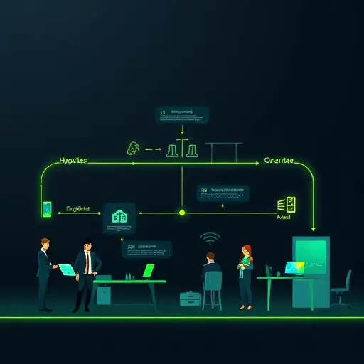 abstract AI experiment pipeline illustration, flow of hypothesis → dataset → model →