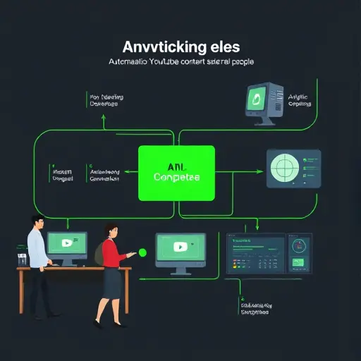 workflow illustration of automated YouTube content pipeline using AI: