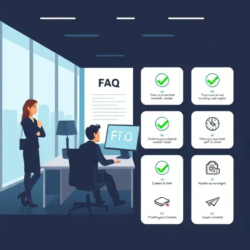 clean template cards for e-commerce, services, and SaaS FAQs, icons and checkmarks, dark UI, green accent, text-free