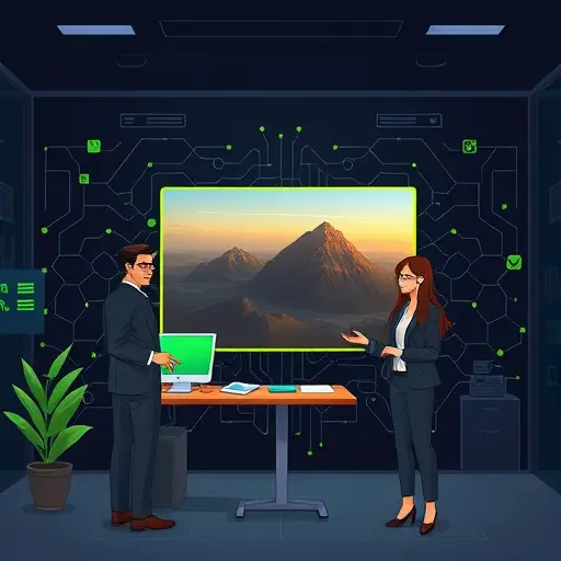 modern illustration of AI enhancing a low-