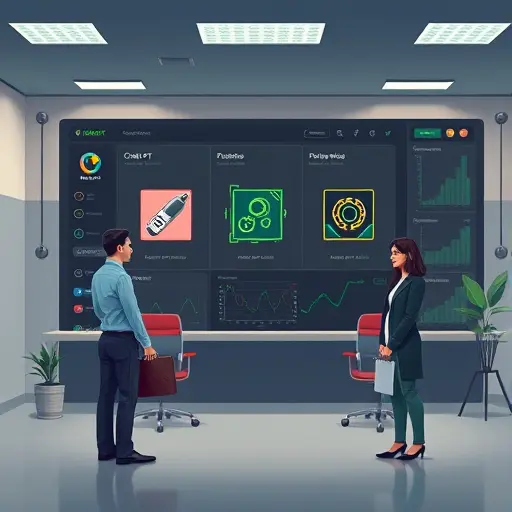 abstract dashboard showing three AI model icons (ChatGPT, Claude, Gemini) orchestrating an image enhancement pipeline, dark themed UI, green highlights, minimal, text-free