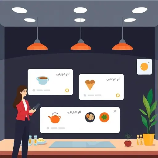 modern prompt cards with cooking icons (pot, scale, spices)