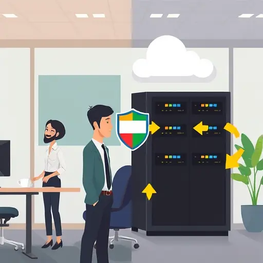 split illustration: local edge device with shield icon (privacy) vs cloud servers with scaling arrows (SLA/TCO)