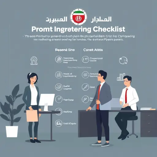 minimalist illustration of prompt engineering best practices checklist, role and constraints icons, ethical shield symbol, dark theme, clean, text-free