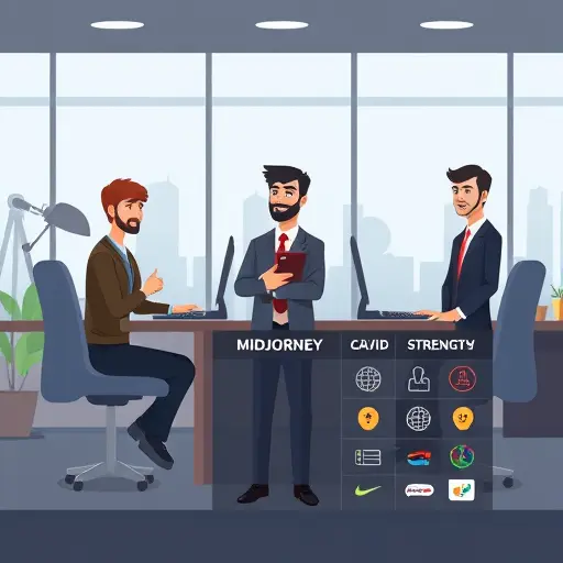 comparison chart illustration of Gemini vs Midjourney vs DALL·