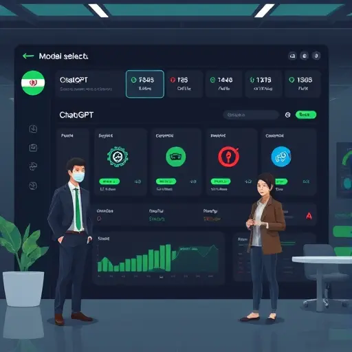 (ChatGPT, Claude, Gemini), dark theme with green accents, Iran-