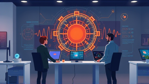 animated illustration showing Gemini AI, abstract neural network, tech interface, clean style, Google-inspired color palette, no text