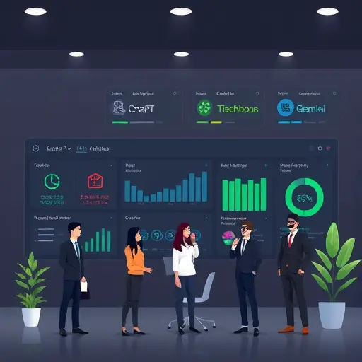 clean animated dashboard showing multiple AI model tabs (ChatGPT, Claude, Gemini)