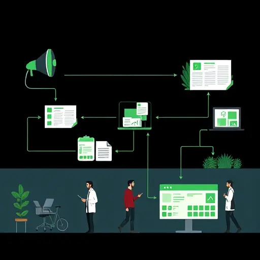 pipeline illustration of medical NLP: microphone (speech-to-text) -> documents -> NLP entity extraction -> FHIR mapping -> dashboard;