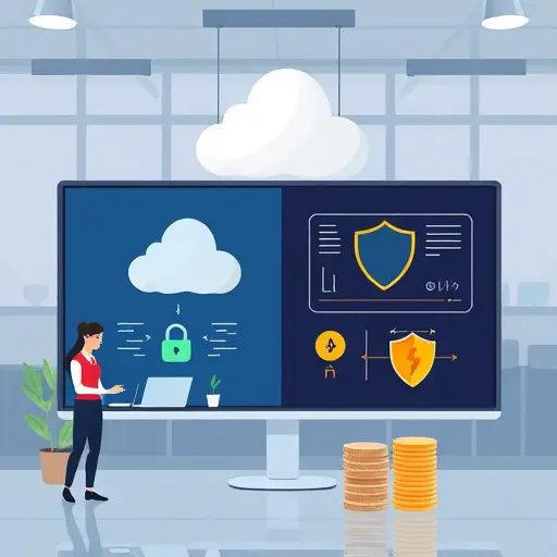 split-screen illustration showing cloud-