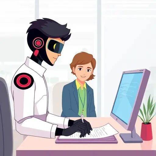 animated illustration of an AI project agent assisting a student to write, organize, and improve a research proposal, step-by-