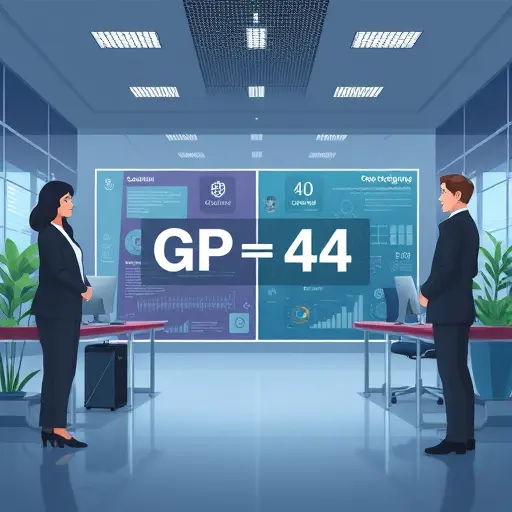 animated AI interface displaying comparison between GPT-4, GPT-4