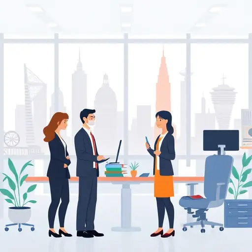 animated illustration of various industries using AI for data analysis: