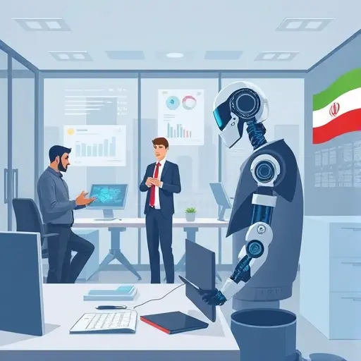 Animated illustration of AI agents analyzing real-