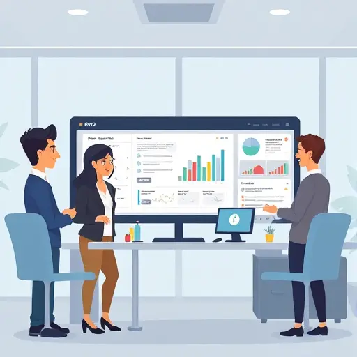 modern animated dashboard with multiple channels (webchat, messenger, email)