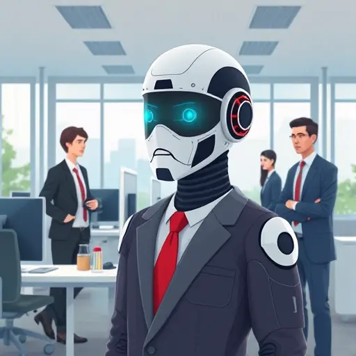 animated illustration of an AI-