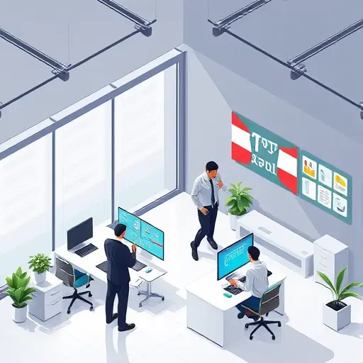 isometric illustration of an AI-