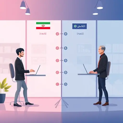 modern comparison chart illustration between Iranian AI platform (GapGPT)