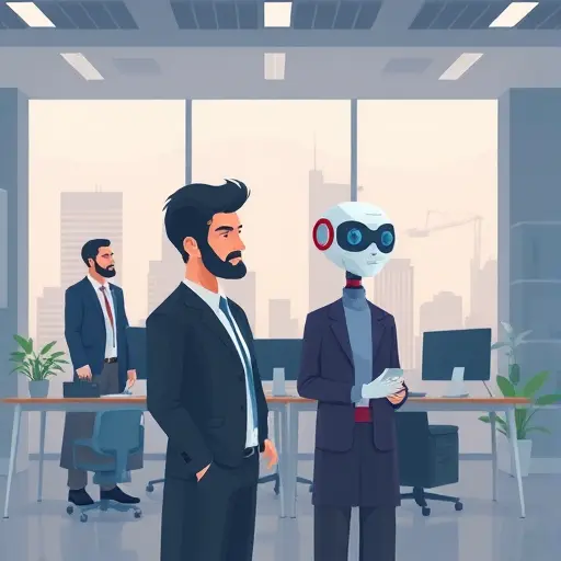 illustration showing an AI-