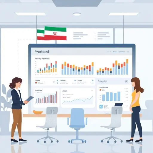 clean illustration showing seamless project management dashboard, AI-