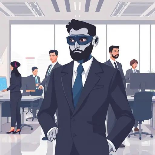 animated illustration of an AI-