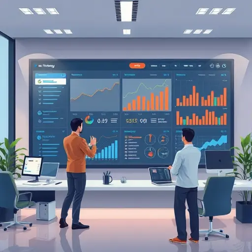 animated dashboard showing AI performing automatic email summaries and task scheduling for managers, digital graphs, abstract icons, no text