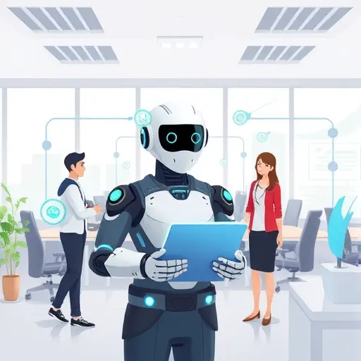 modern animated workflow automation system, AI agent performing multi-